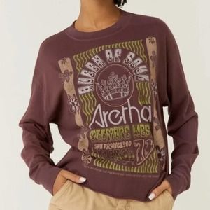 DAYDREAMER NWOT Aretha Franklin Queen of Soul Long Sleeve Crop Band Tee XS